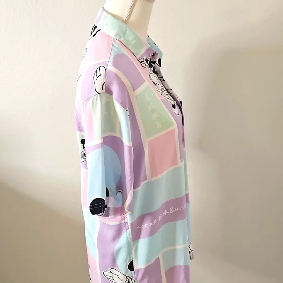 Bershka Disney Pastel Mickey Mouse Shirt Unisex. Size Oversize Small. - Picture 8 of 14
